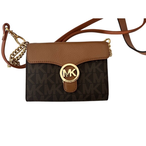 Michael Kors Hudson Large Phone Leather Crossbody Bag NWOT - Picture 7 of 9